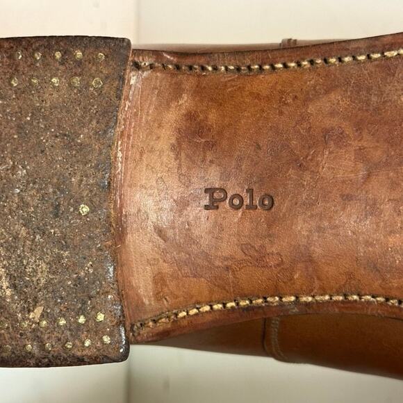 Crockett & Jones x Polo Ralph Lauren Oxford Cap Toe British Tan England 9.5 D - Picture 11 of 12